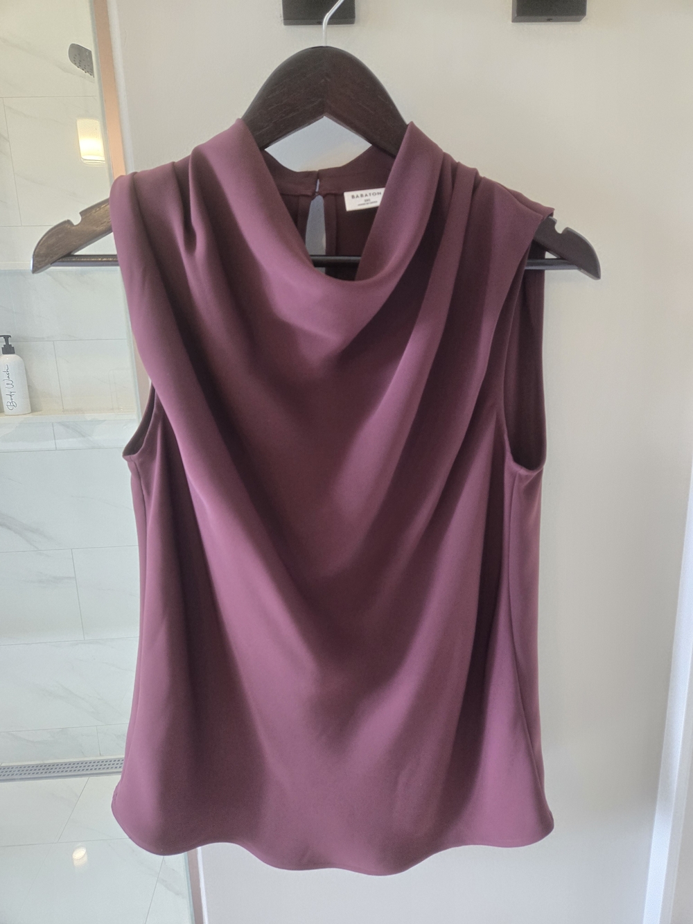 Babaton Carter Sleeveless Cowl Neck Camisole - Plum